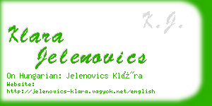 klara jelenovics business card